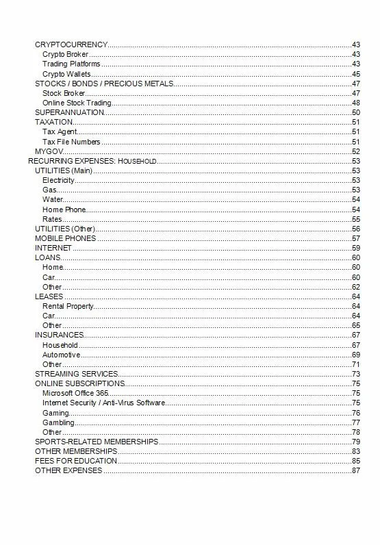 Couples Handbook Table of Contents - Page 2