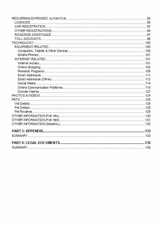 Couples Handbook Table of Contents - Page 3