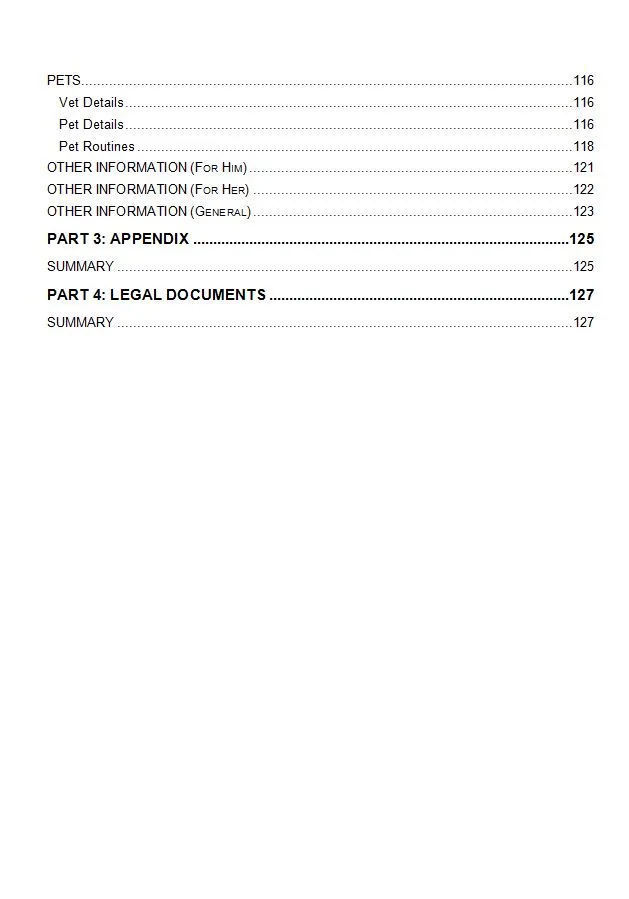 Couples Handbook Kit: Table of Contents - Page 4