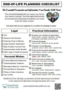 End-of-Life Planning Checklist (PDF)