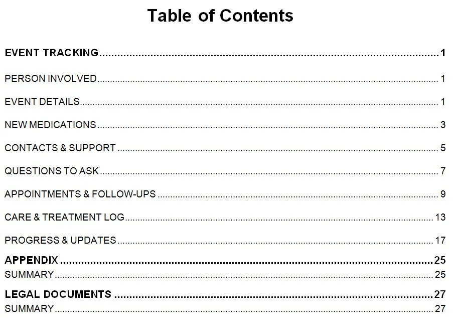 Event Tracking Module: Table of Contents
